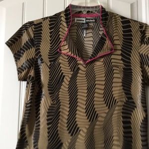 Jamie Sadock black & tan Golf Shirt